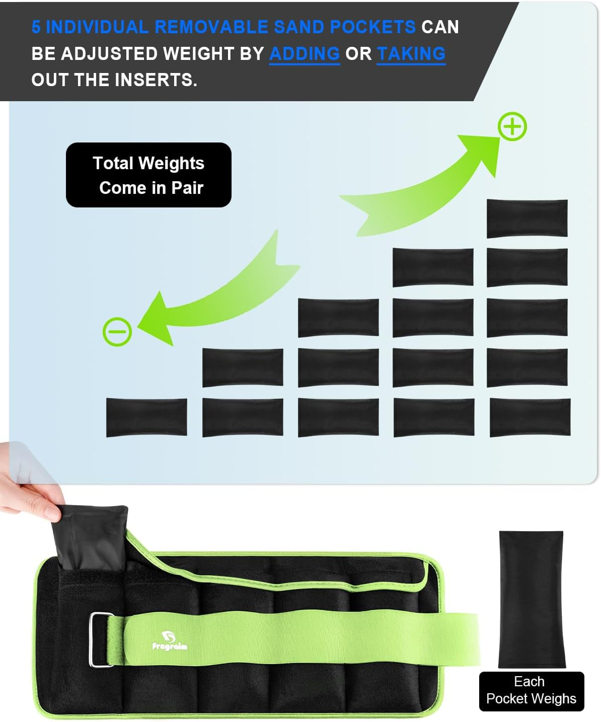 Versatile Adjustable Ankle Weights - Customize Your Workout with Removable Weights for Enhanced Strength Training and Rehabilitation